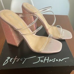 Brand New Betsy Johnson pink toe heels